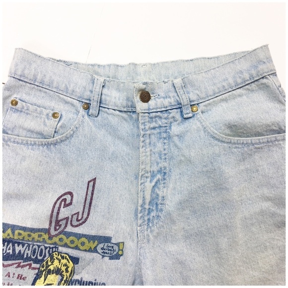 Vintage GARBATI Jeans High Rise Print Denim Short - Picture 3 of 8